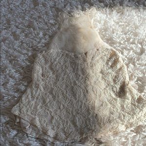 Mesh and lace blouse